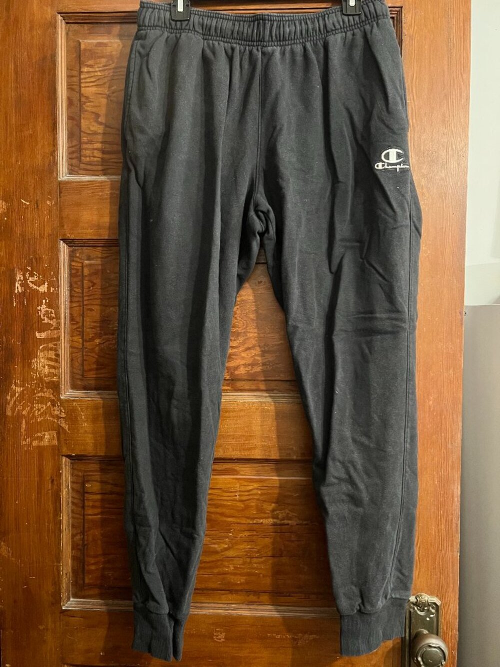 Champion Men's Drawstring Waistband Jogger Pants Black Size L